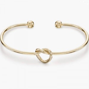 4k Gold Forever Love Knot Infinity Bangle Bracelets para mujeres brazalete de brazalete de oro ajustable para mujeres elegante oro-Pulsera abierta con diseño denudos: joyas minimalistas modernas para ropa diaria y ocasiones especiales